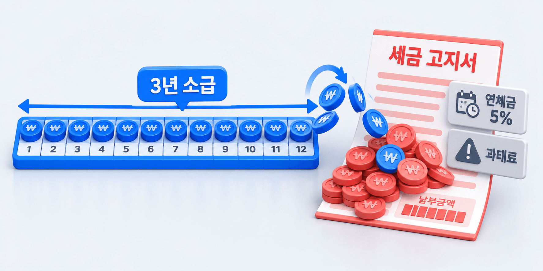 매달 흩어져 있던 보험료가 한 장의 고지서로 쌓이는 3년 소급 구조