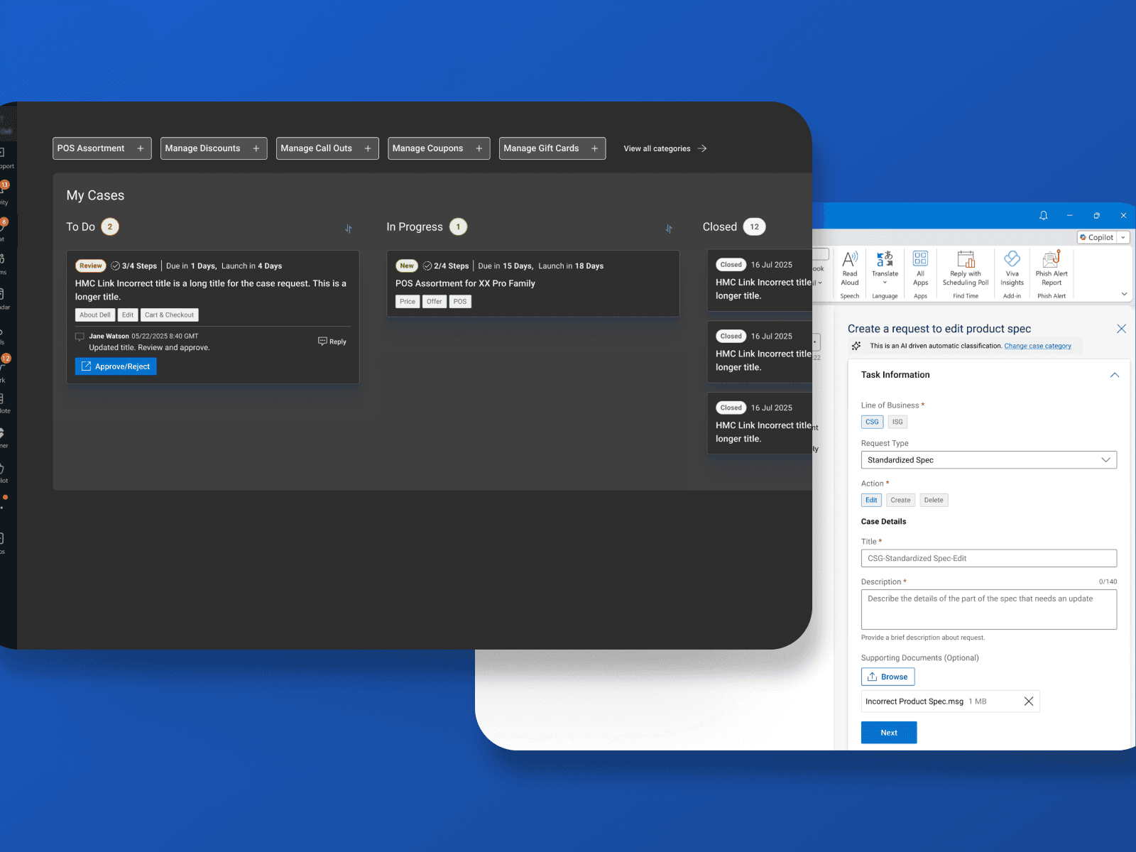 By choosing to build the UI as modular MFE's the application can support future integration into potentially any tool which can render HTML content.