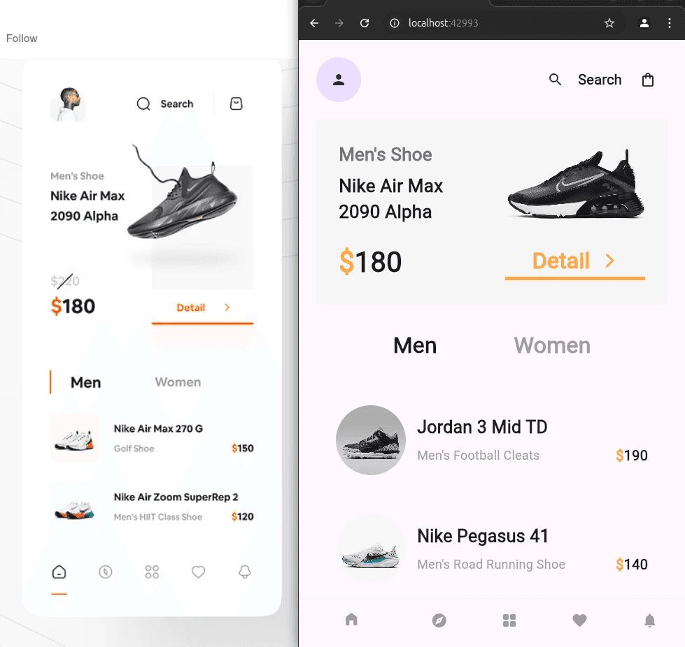 Shoe App Clone