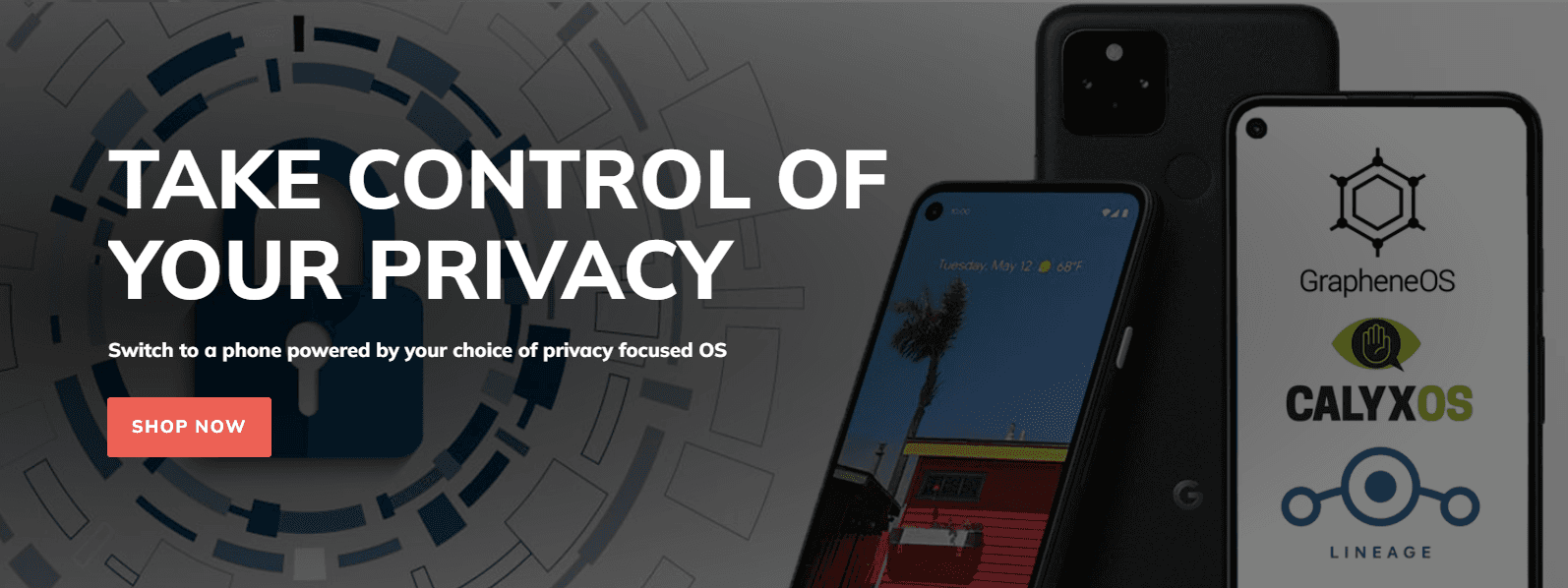 privacy-focused phones e-commerce store