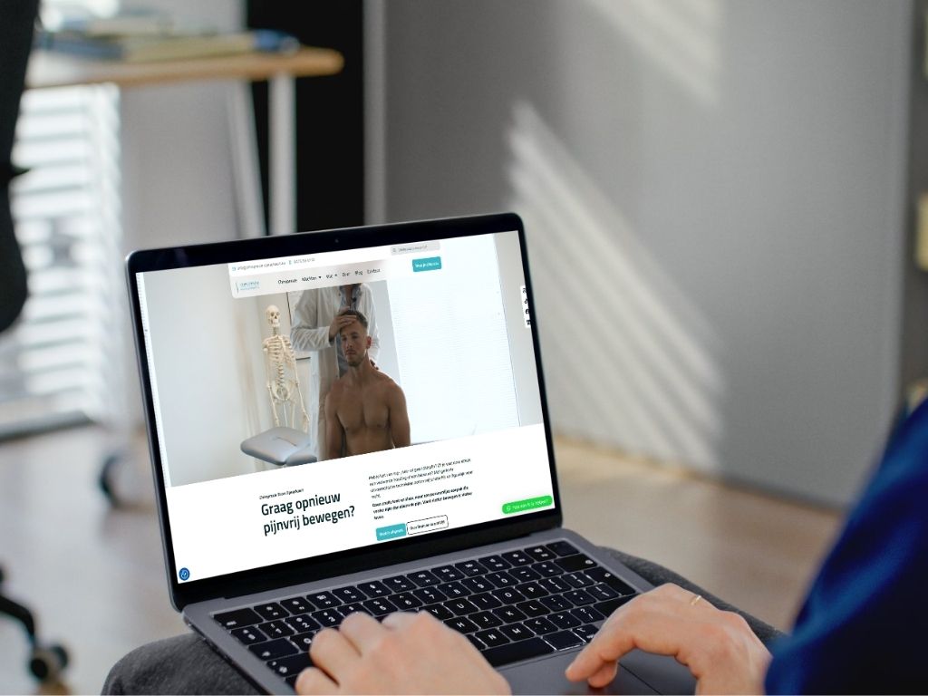 Bram Speeckaert chiropraxie - webdesign mockup desktop