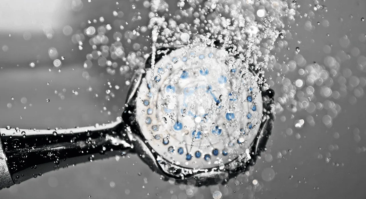 Shower Head Spraying Clean Water