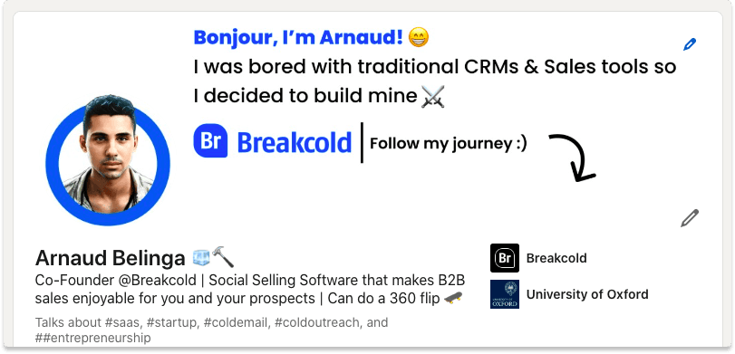 Stratégie de la bannière LinkedIn Follow vs Connect | Breakcold