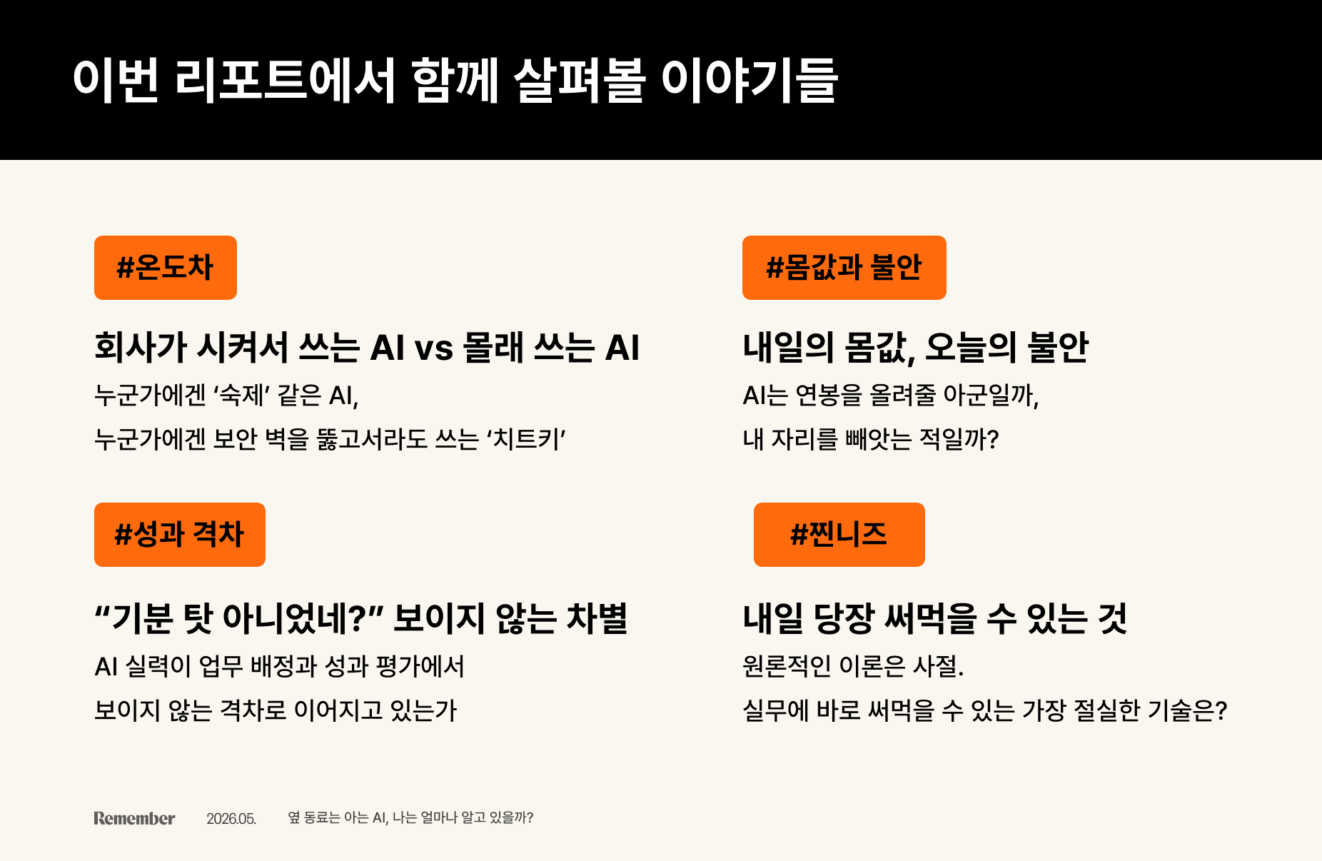 리멤버 리서치 AI 리포트, AI 리터러시 진단