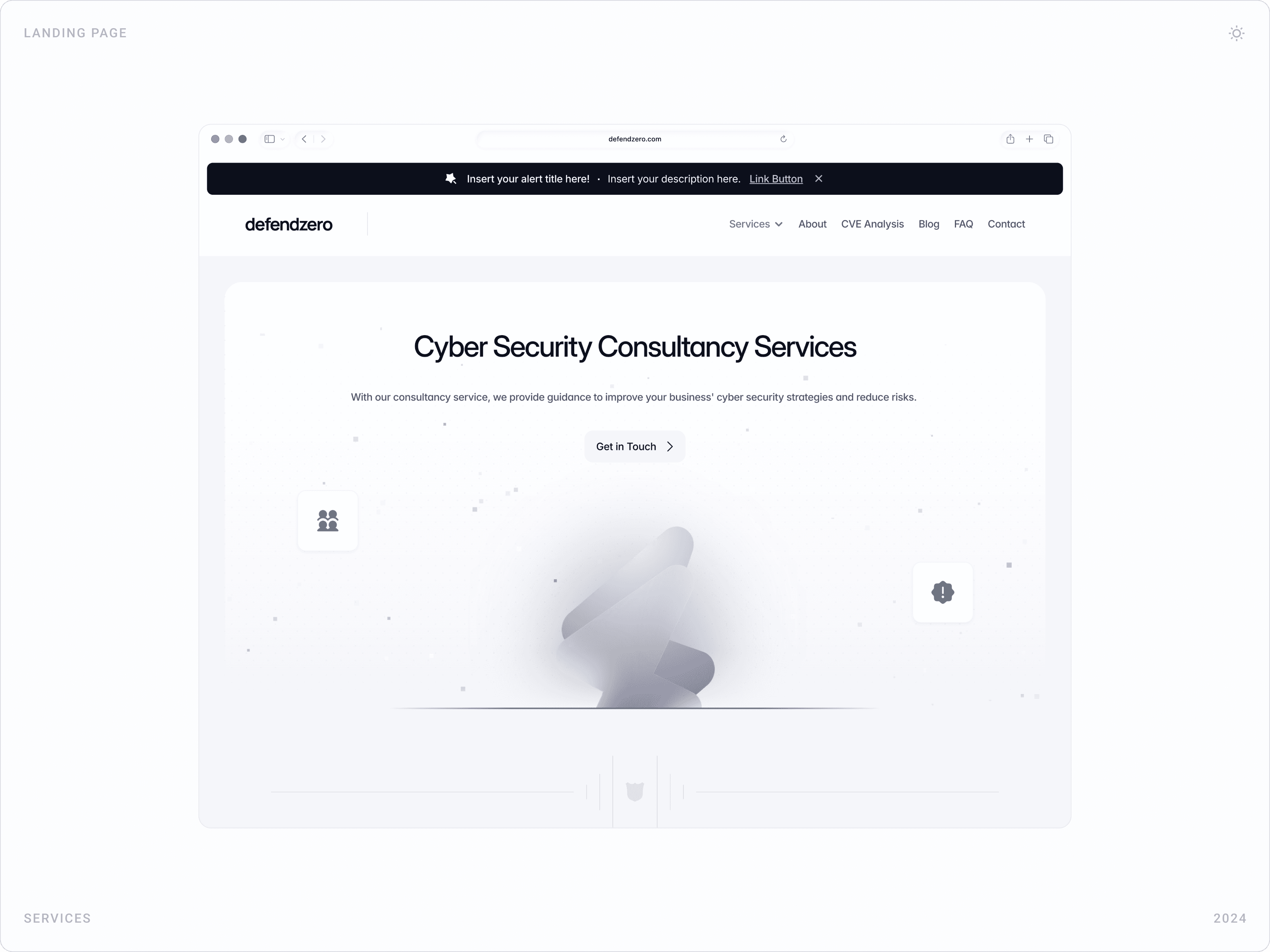 Professional Cyber Security Consultancy Service Page Design