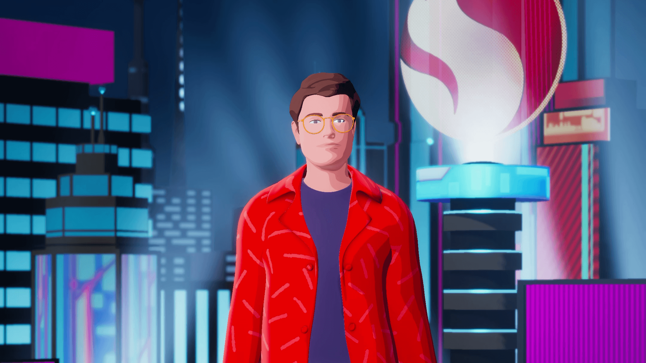 A capture of one of the characters of the Qualcomm My Metaverse Style Installation