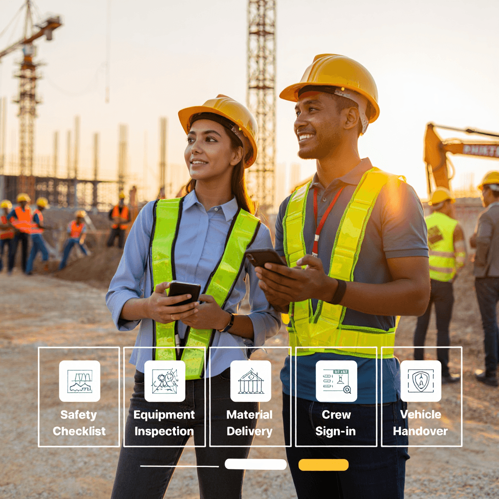 Tyros® mobile app screen showing digital flow module to fill and submit operational forms