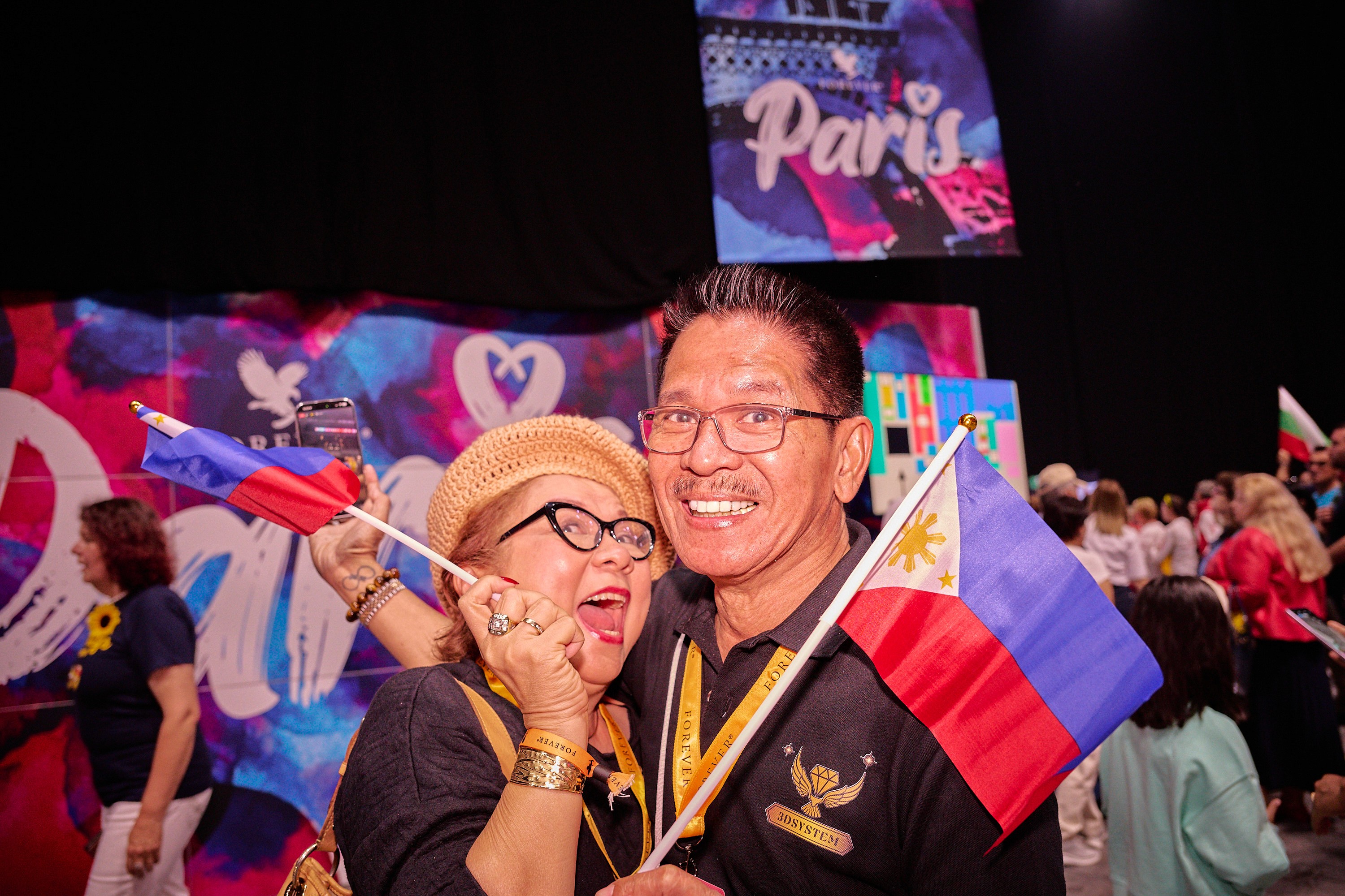 Image of the Forever Living FGR25 Paris Event, inside Paris arena and exhibition hall.