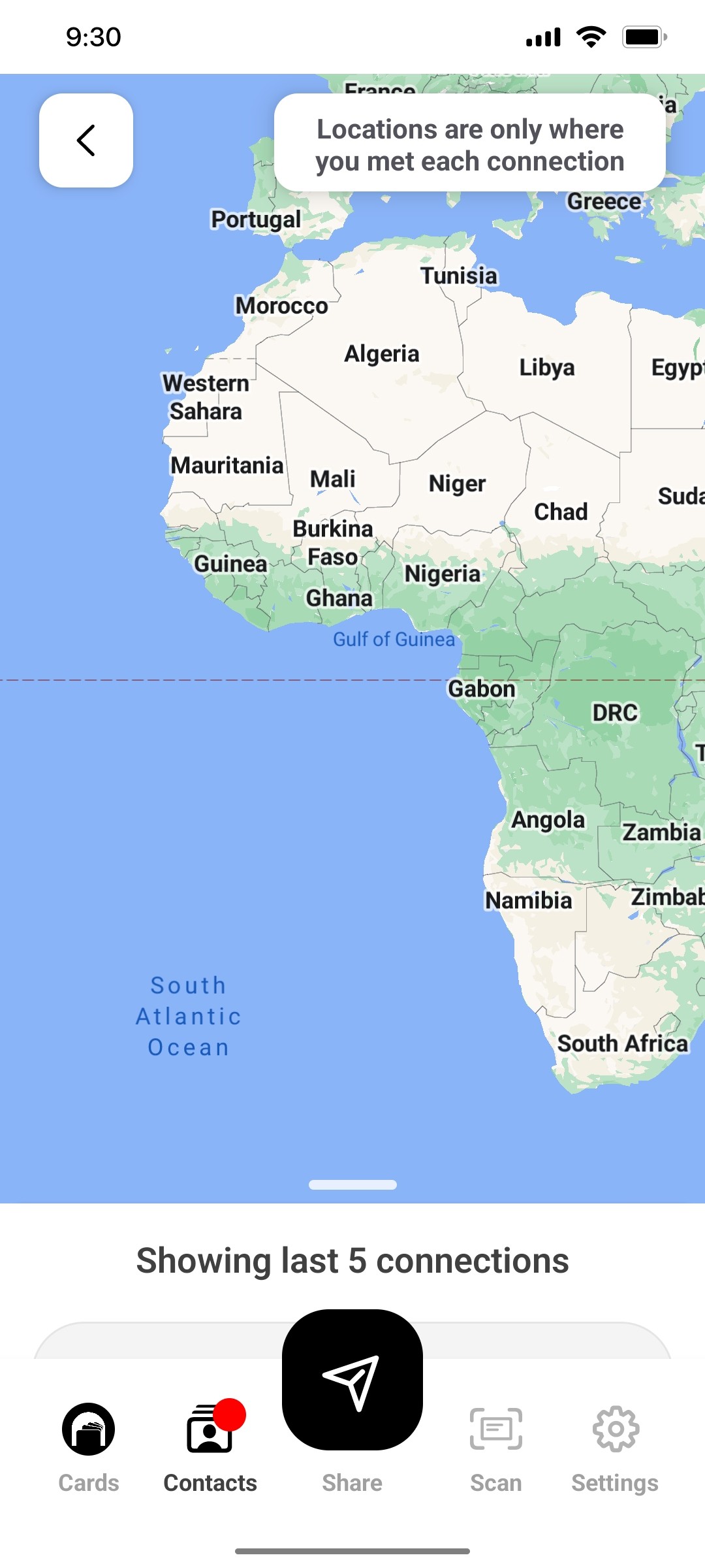 Popl Contacts Screen