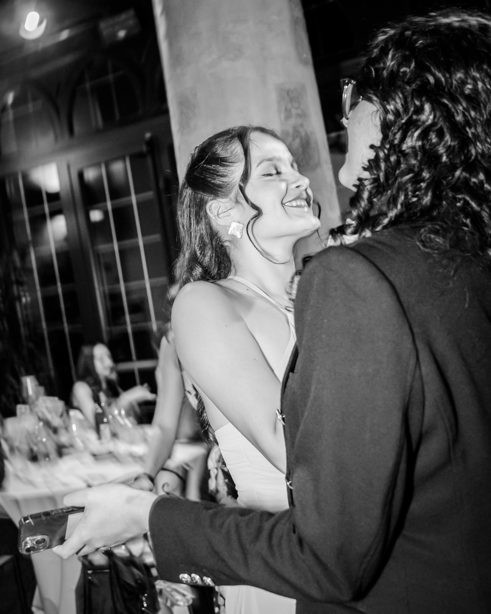 Woman portrait on red background