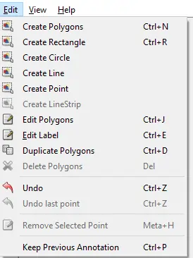 choosing annotation formats in LabelMe