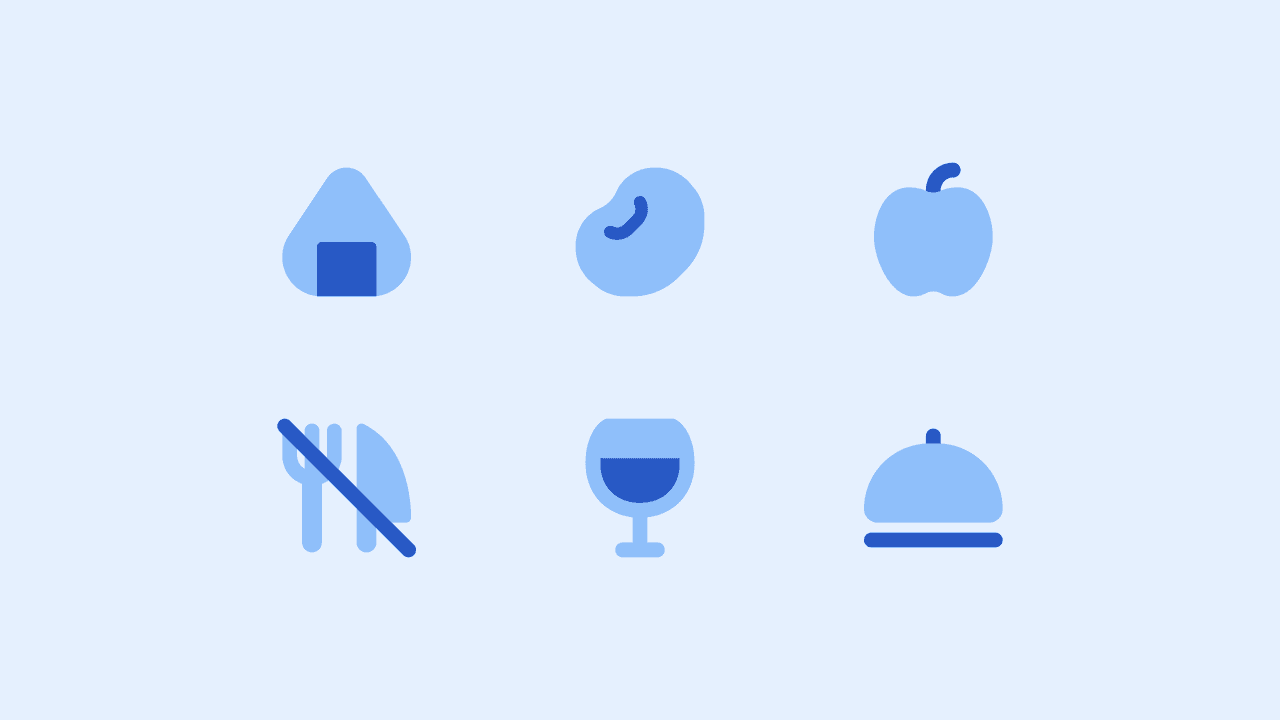 Core Flat Food Icon Set