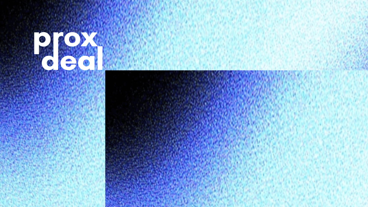 turquoise gradient with ProxDeal logo