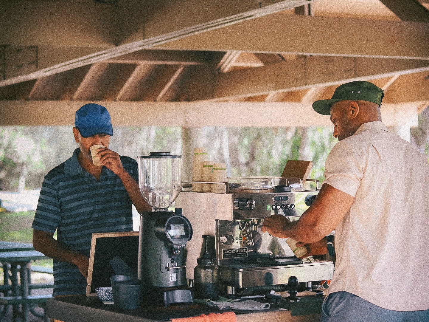 Hofi & Haan mobile espresso bar serving event guests