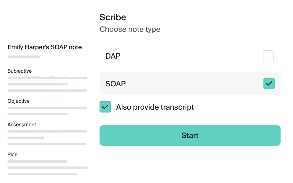 a product illustration of the doxy.me scribe feature.