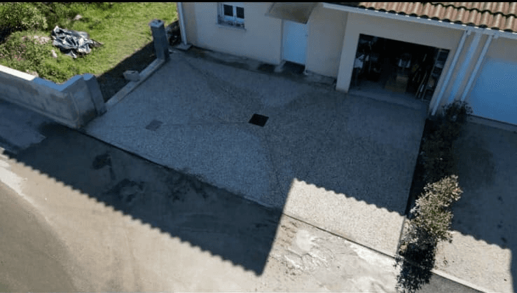 réalisation des aménagements extérieurs réalisés par NT Maçonnerie en Isère