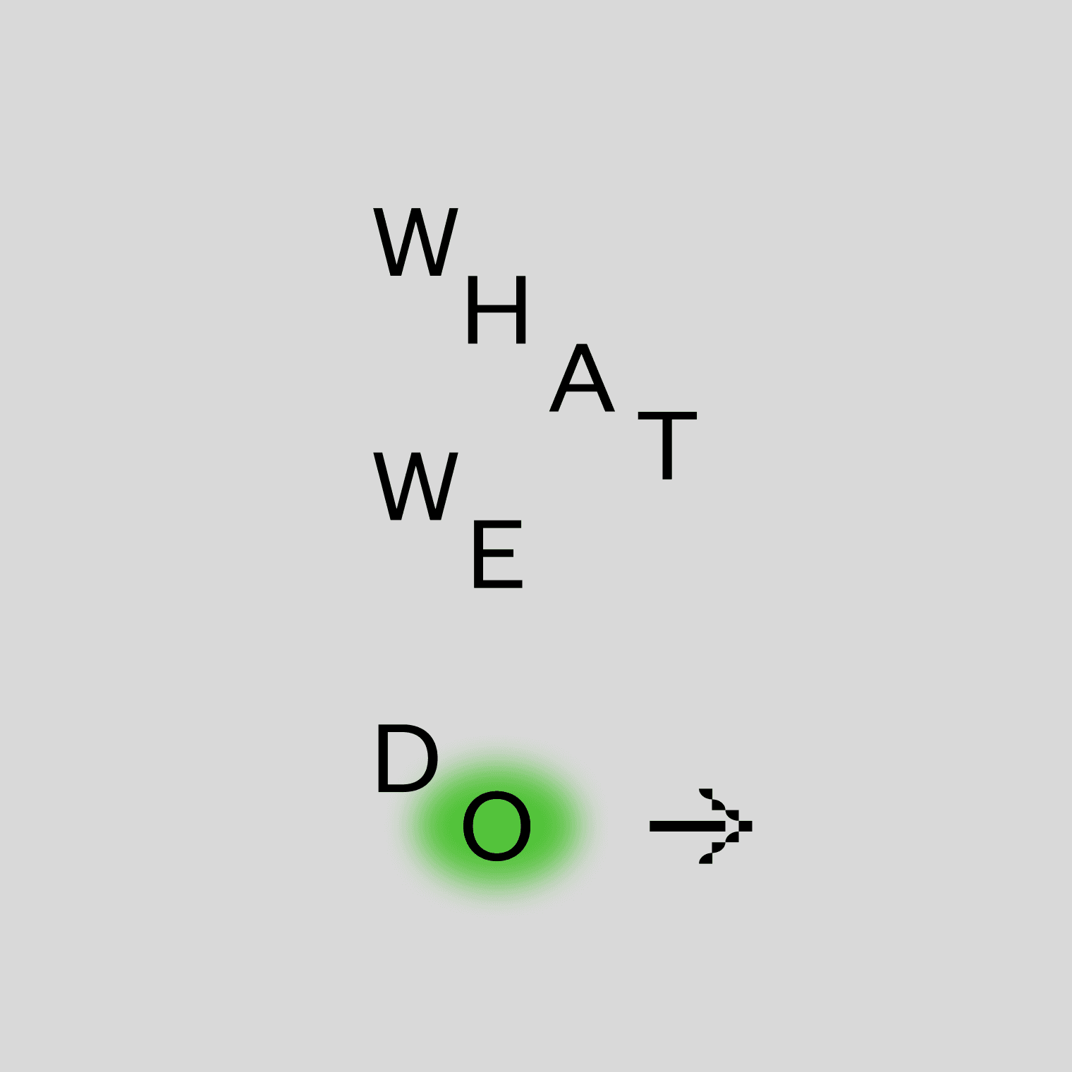 Thumbnail poster for article 'What we do' outlining agency services and creative capabilities.