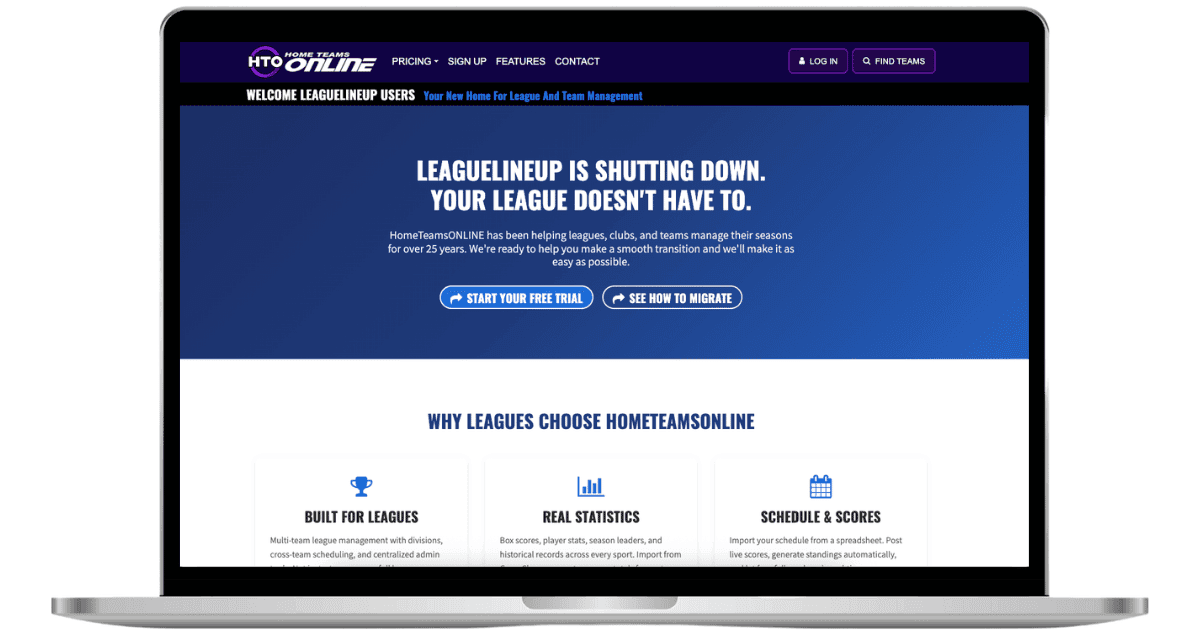 HomeTeamsONLINE website