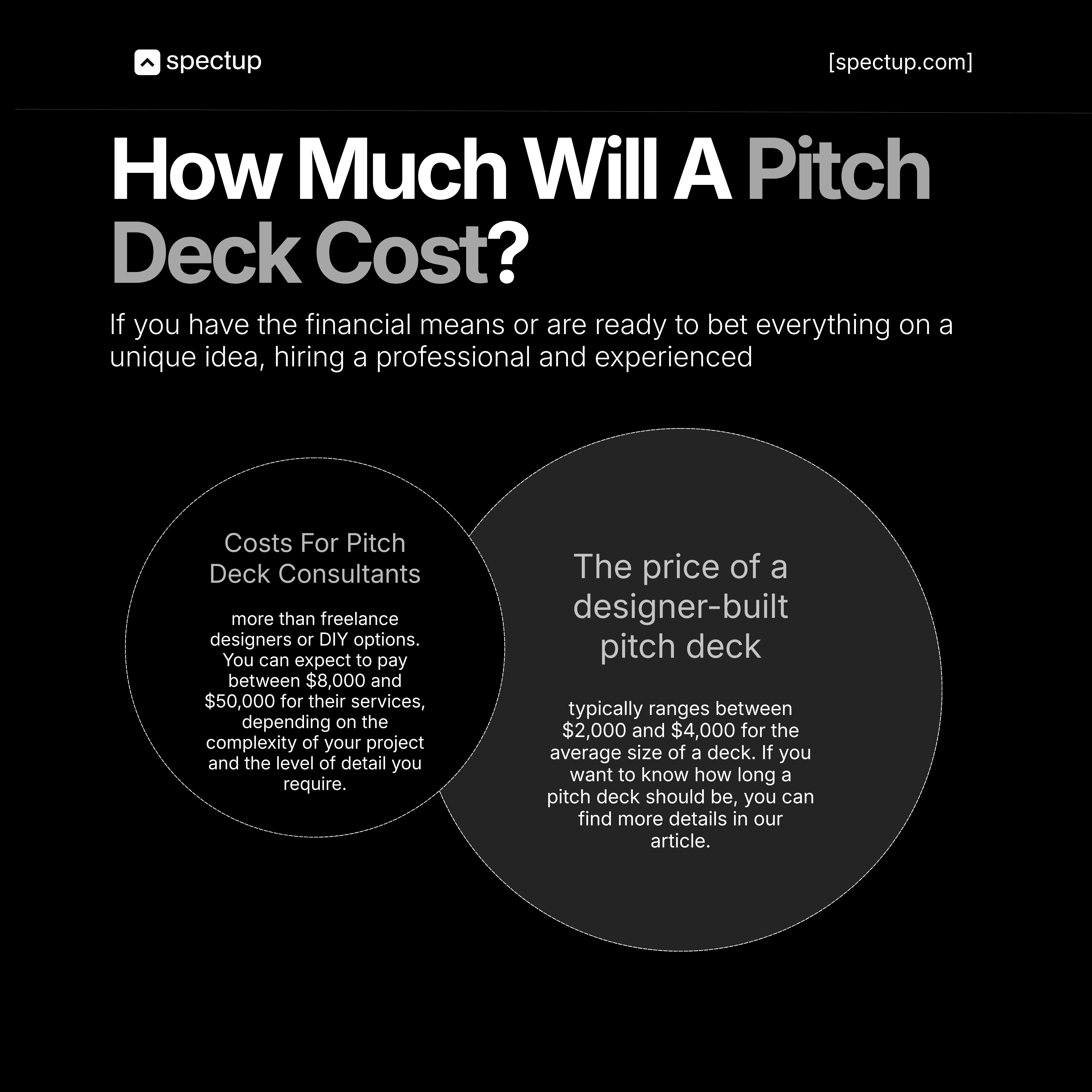 Infographic: How Much Will a Pitch Deck Designing Expert Cost?