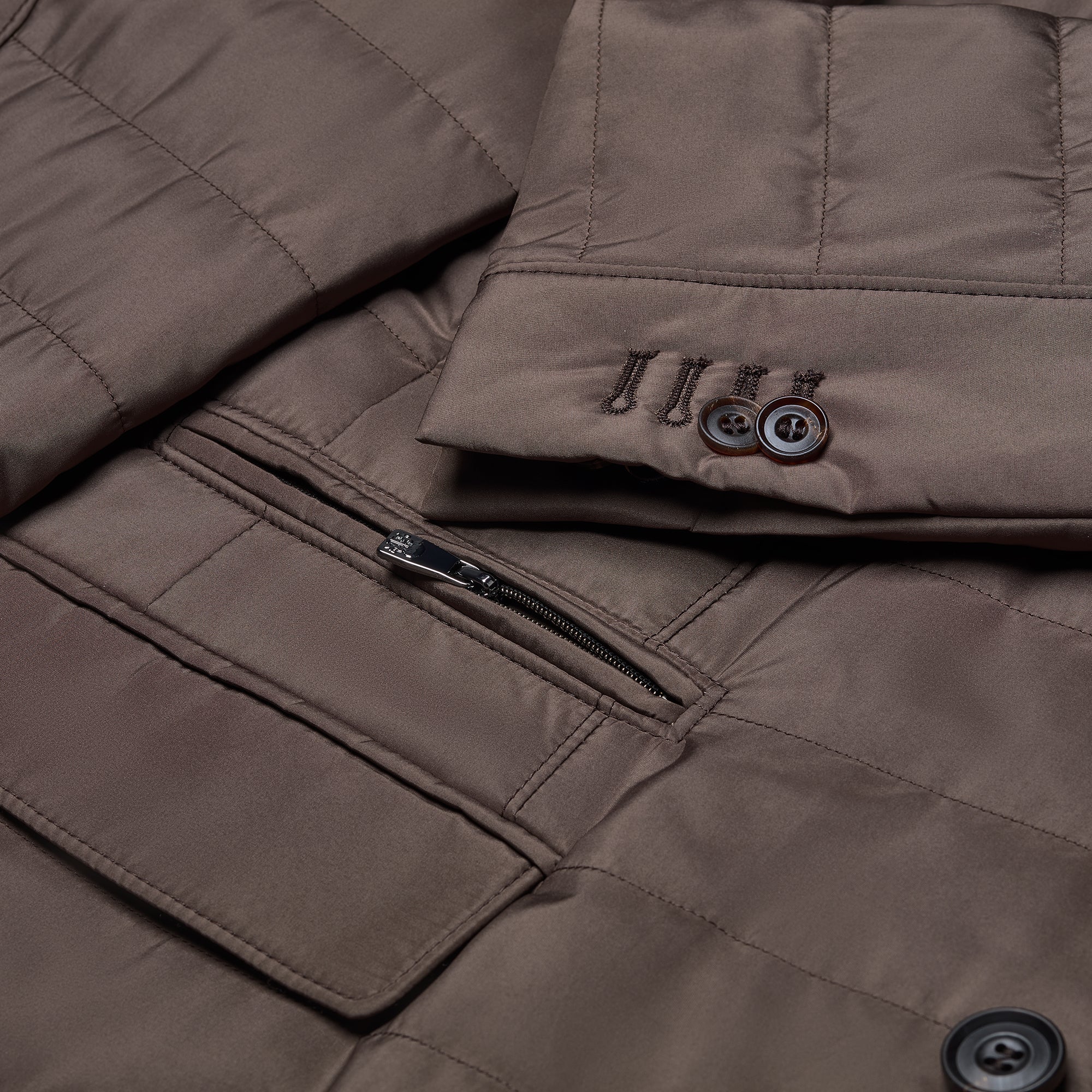 Taupe water - repellent jacket - Mandelli UK