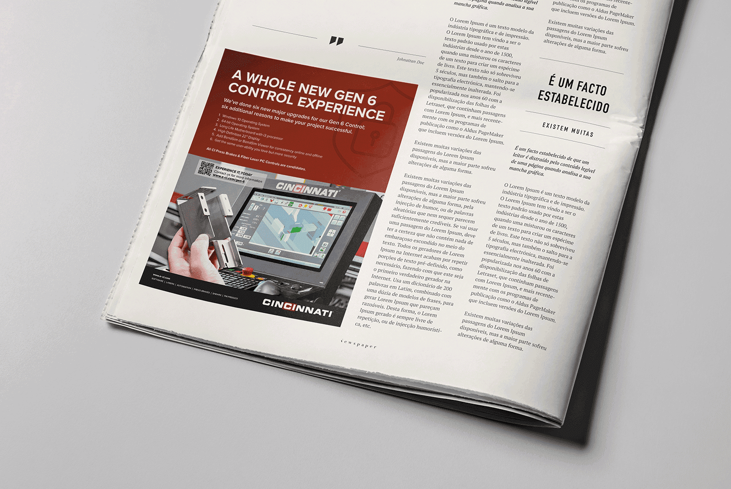 cincinnati inc newspaper journal ad