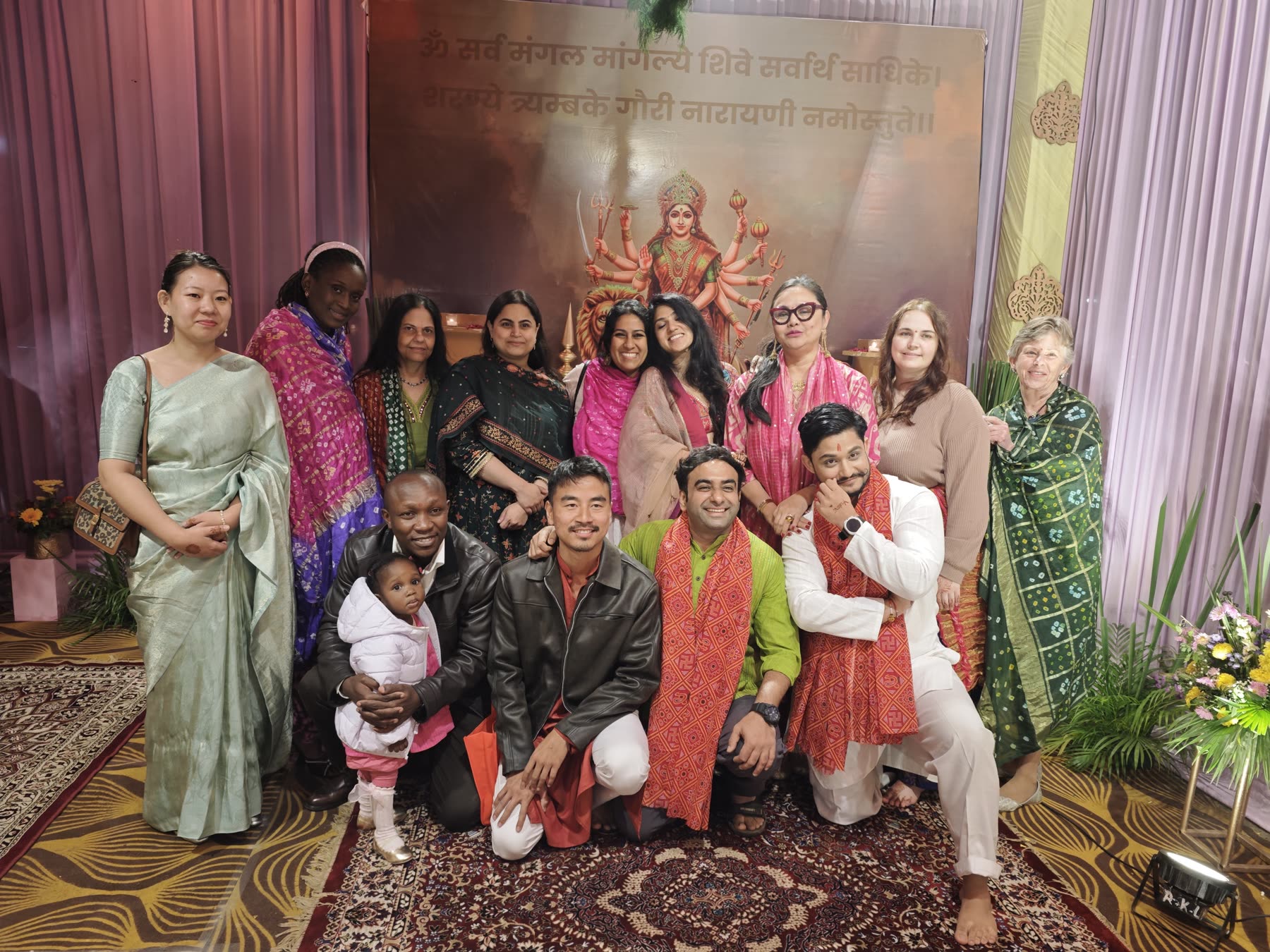 Large wedding group portrait