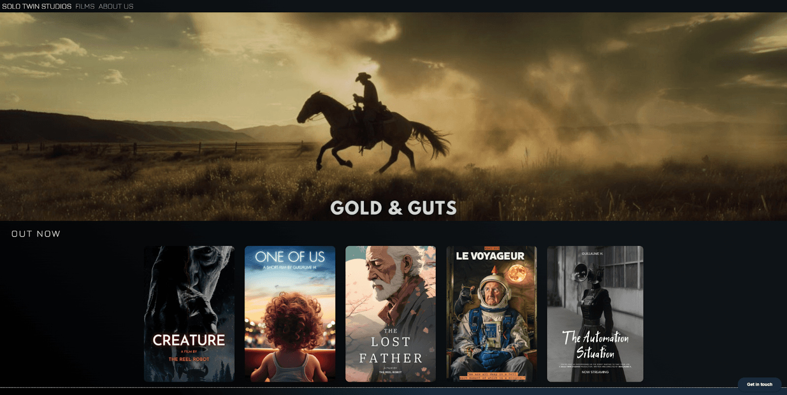 Studios producing films and services with AI.