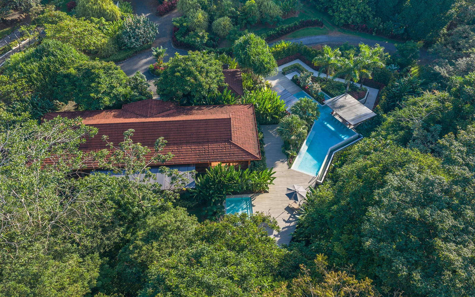 Club Cabana from above with the pool 
