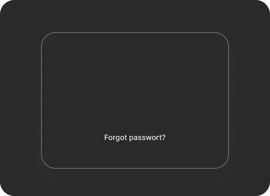 Ein Anmeldebildschirm mit einem weißen Button in der Mitte, der "Sign in with SSO" anzeigt, und einem Link "Forgot password?" darunter, auf einem dunklen Hintergrund.