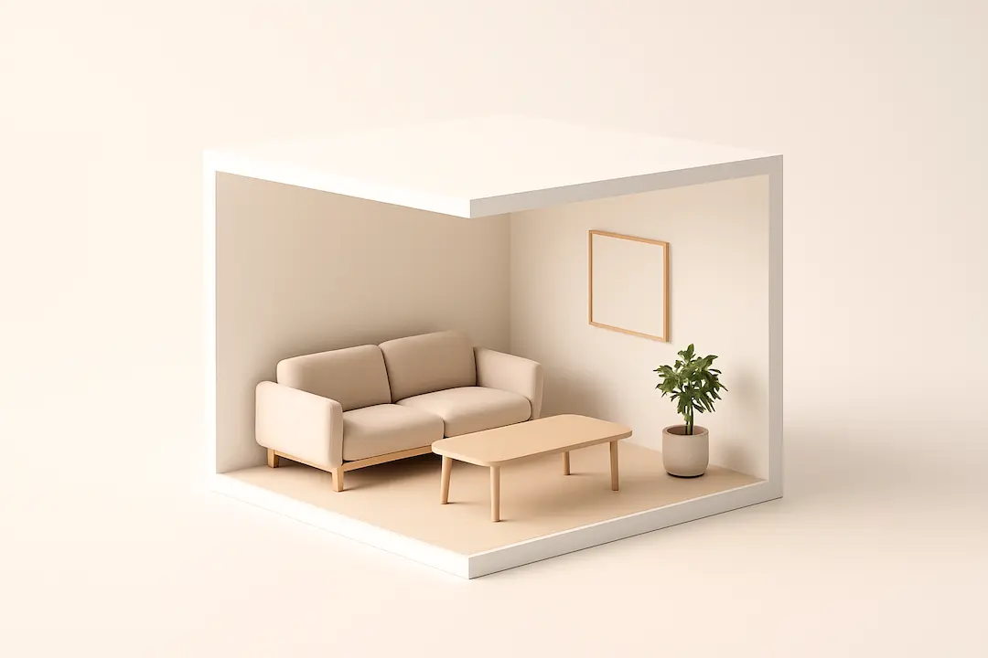 3D Raumplaner Würfelschnitt Raum