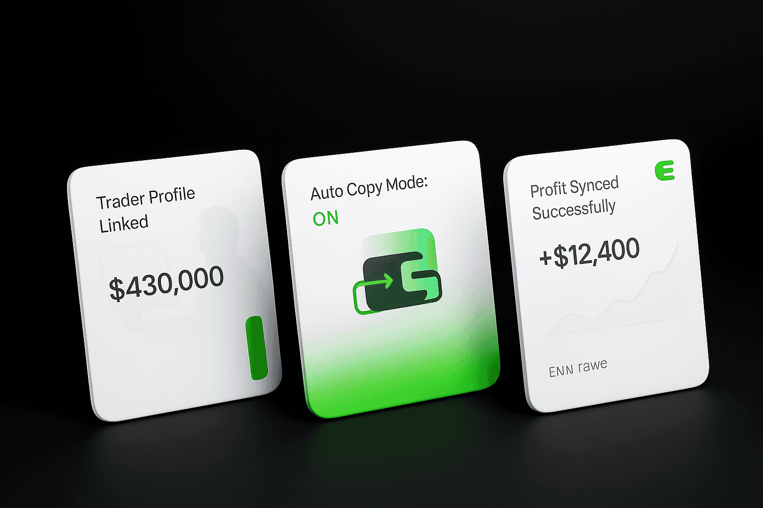 Cashflow chart with income and expense trends, showing $12,000 total balance