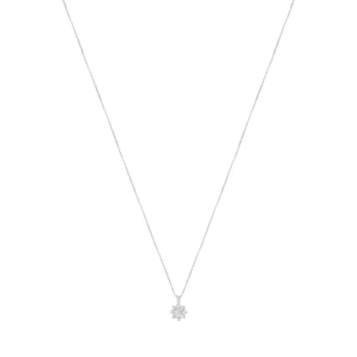 Collier en or blanc 750 serti de diamants