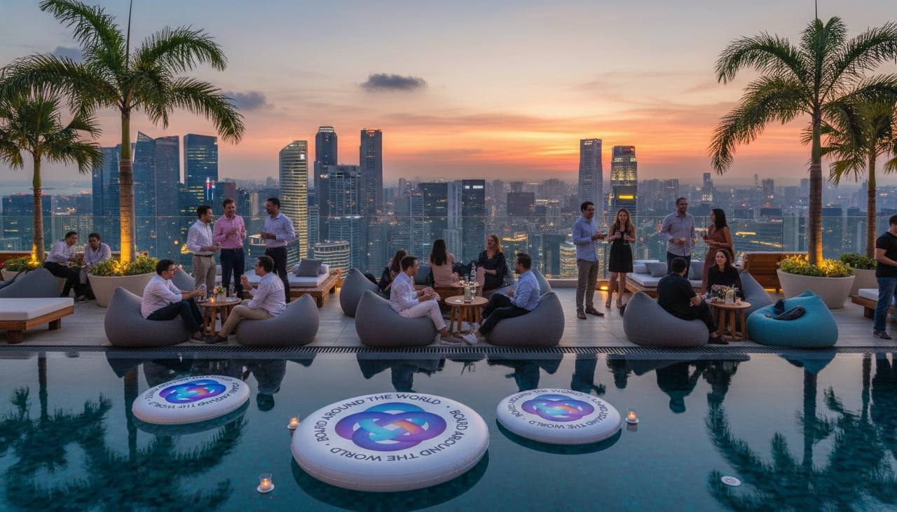 A man stading with Surfboard