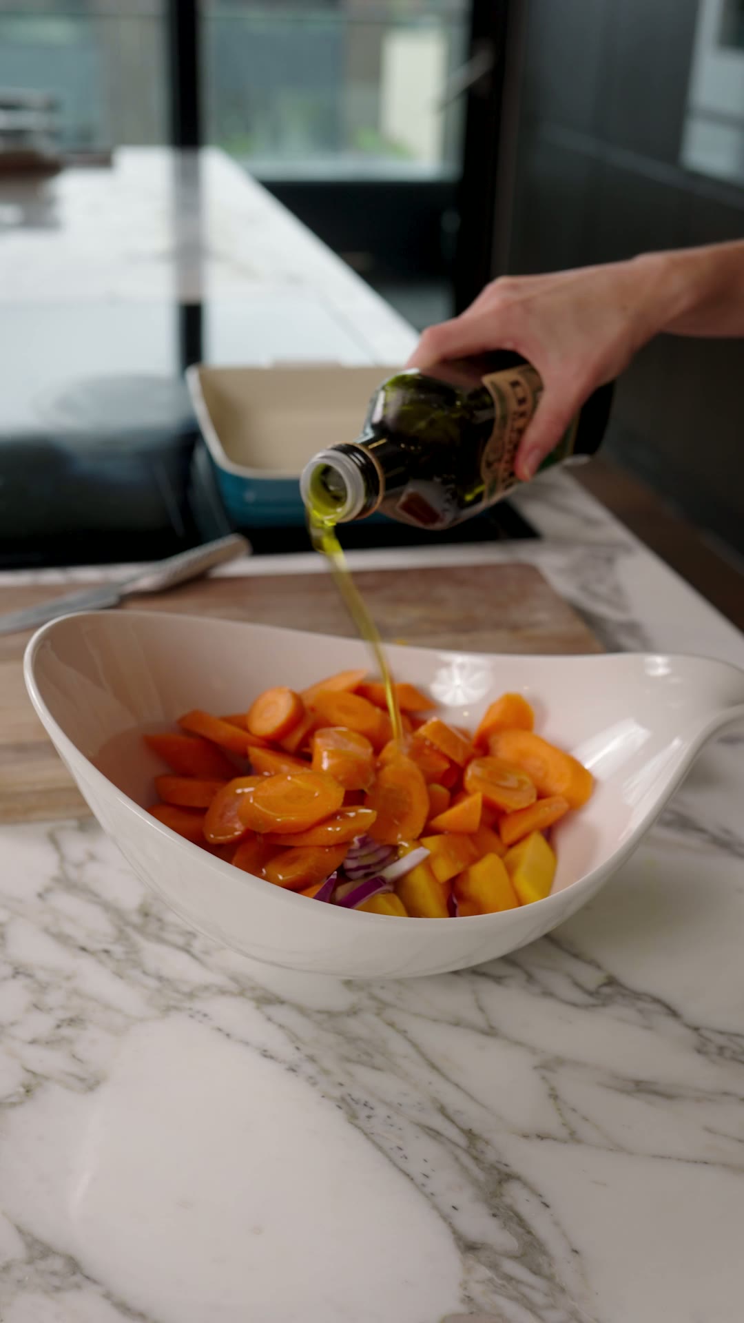 Sarah Ann WIth Carrots and other ingredients 
