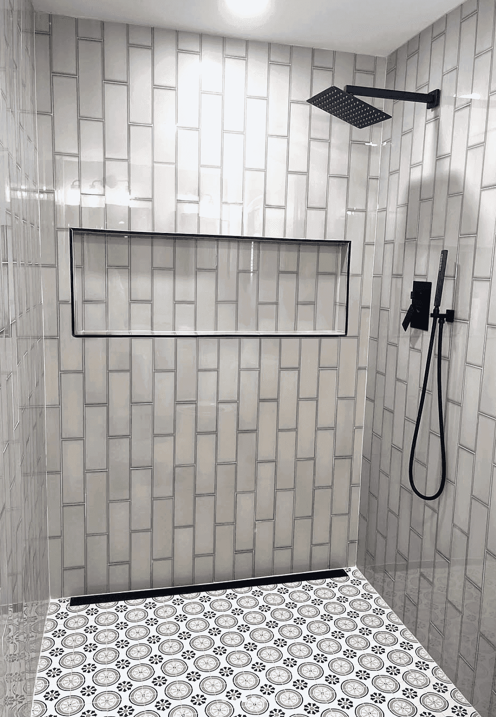 Custom Shower Tile and Shower Head