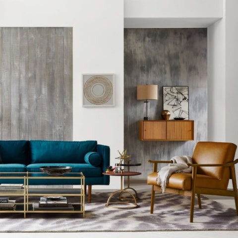 mid-century modern living room