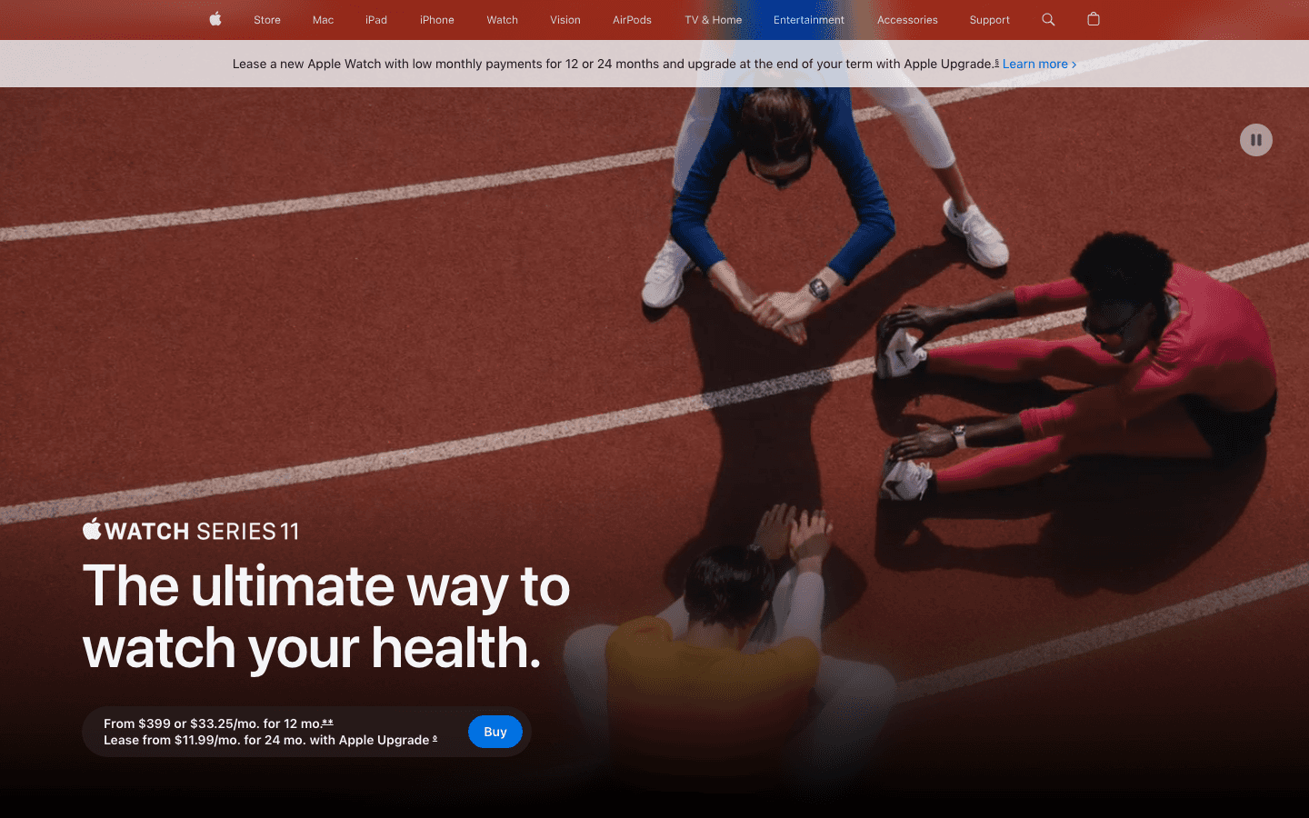 Apple Watch Series 11 website screenshot