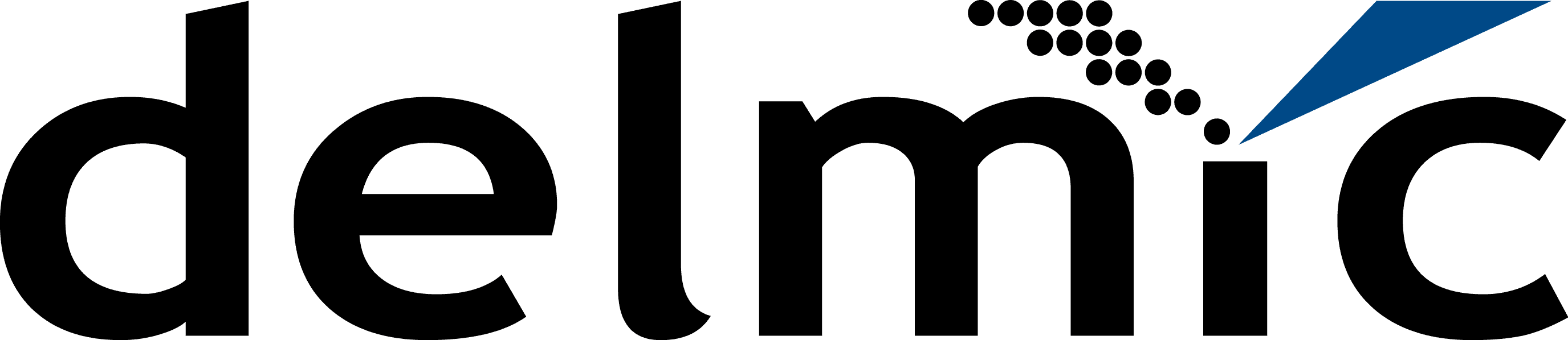 Logo of delmic, featuring the brand name in lowercase letters with a stylized letter 'd' and a checkmark.