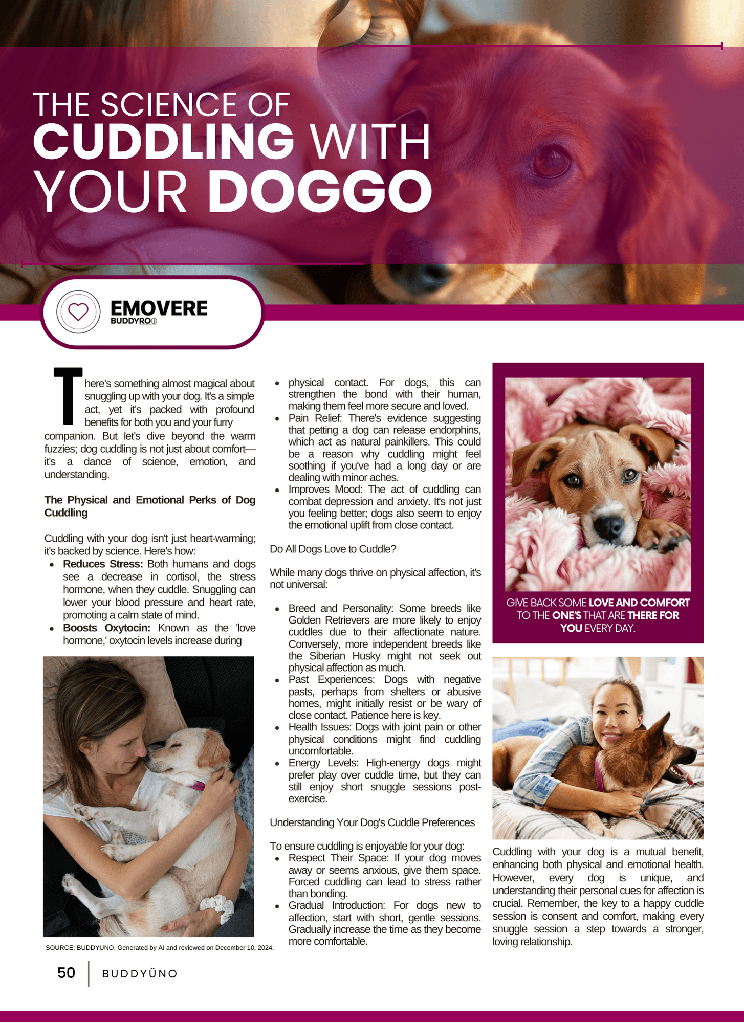 buddyuno, dog magazine, page 50