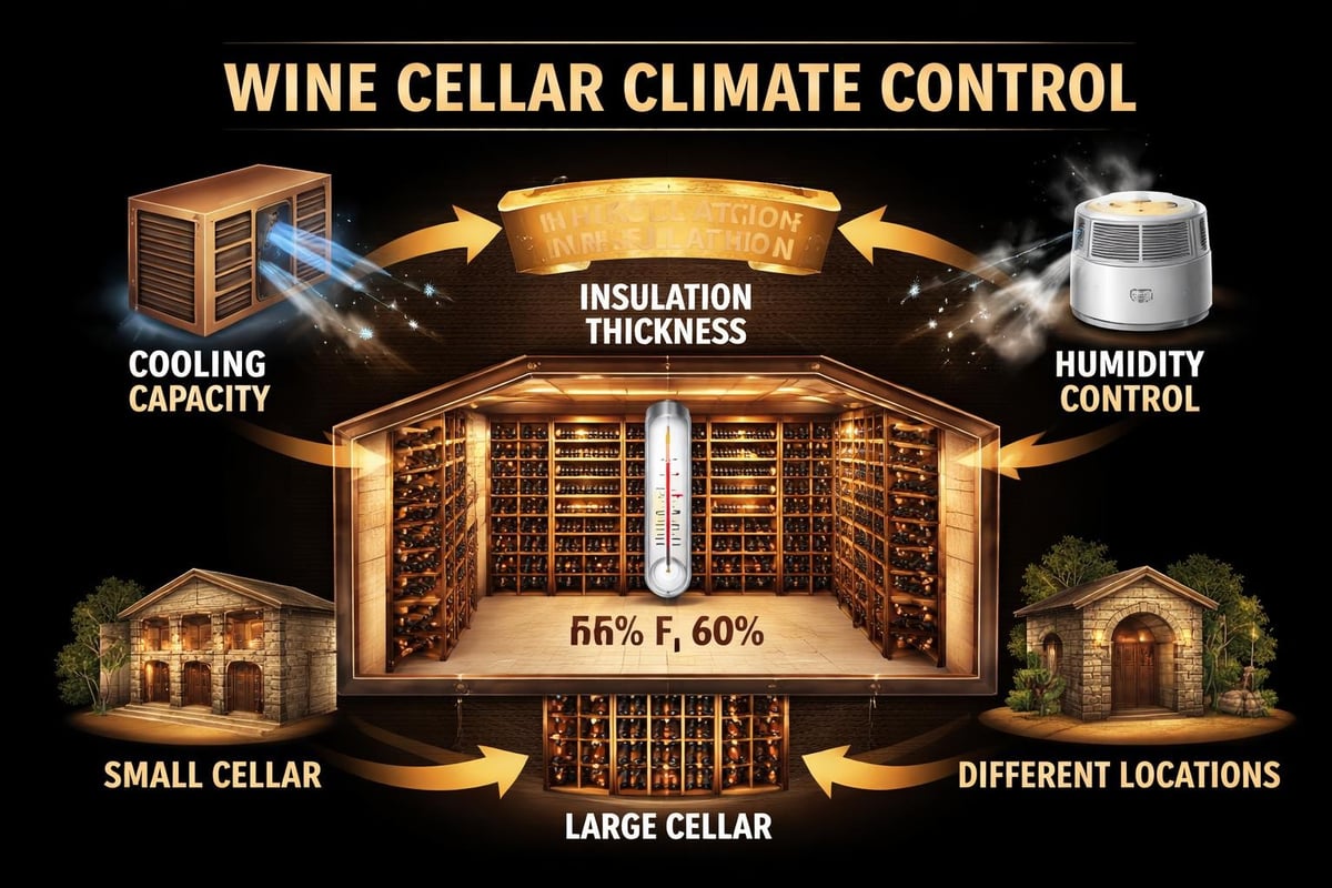 Wine cellar climate zones