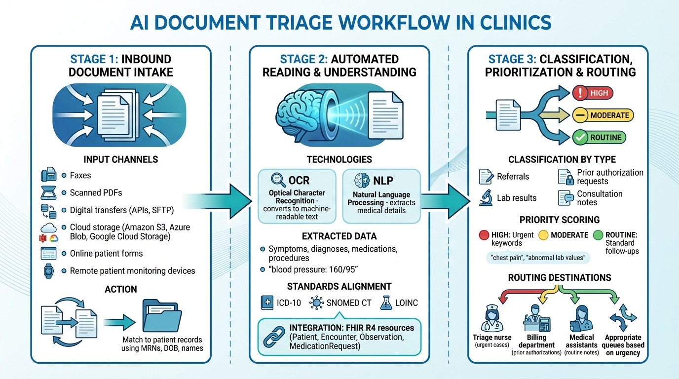 AI Document Triage Workflow: From Intake to Routing in Clinical Settings
