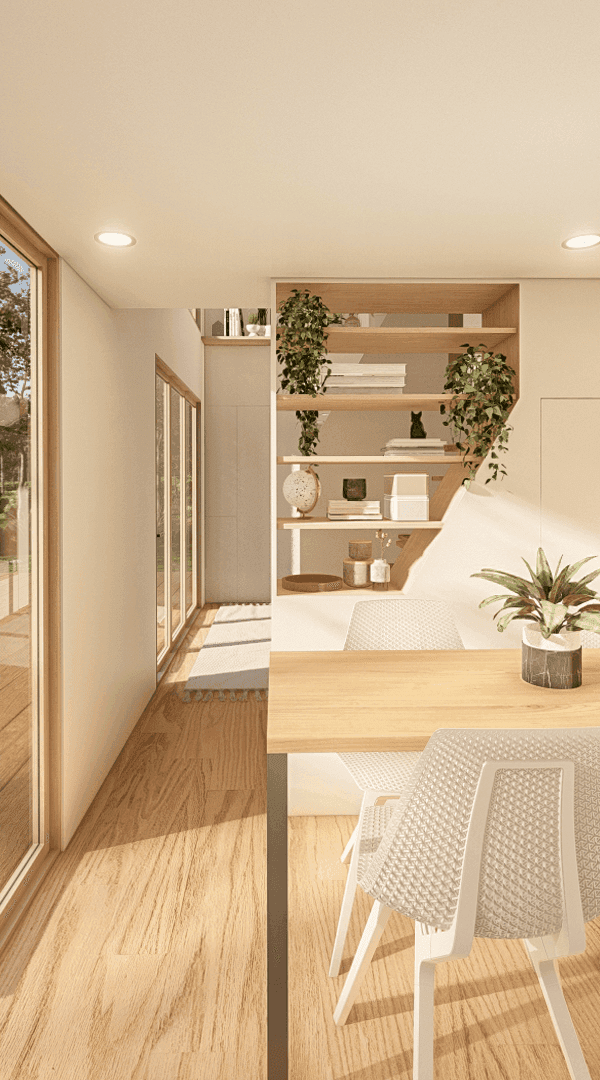 Luna 9.5m/32ft Tiny House Dining