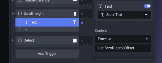 How to display a scroll position display step2