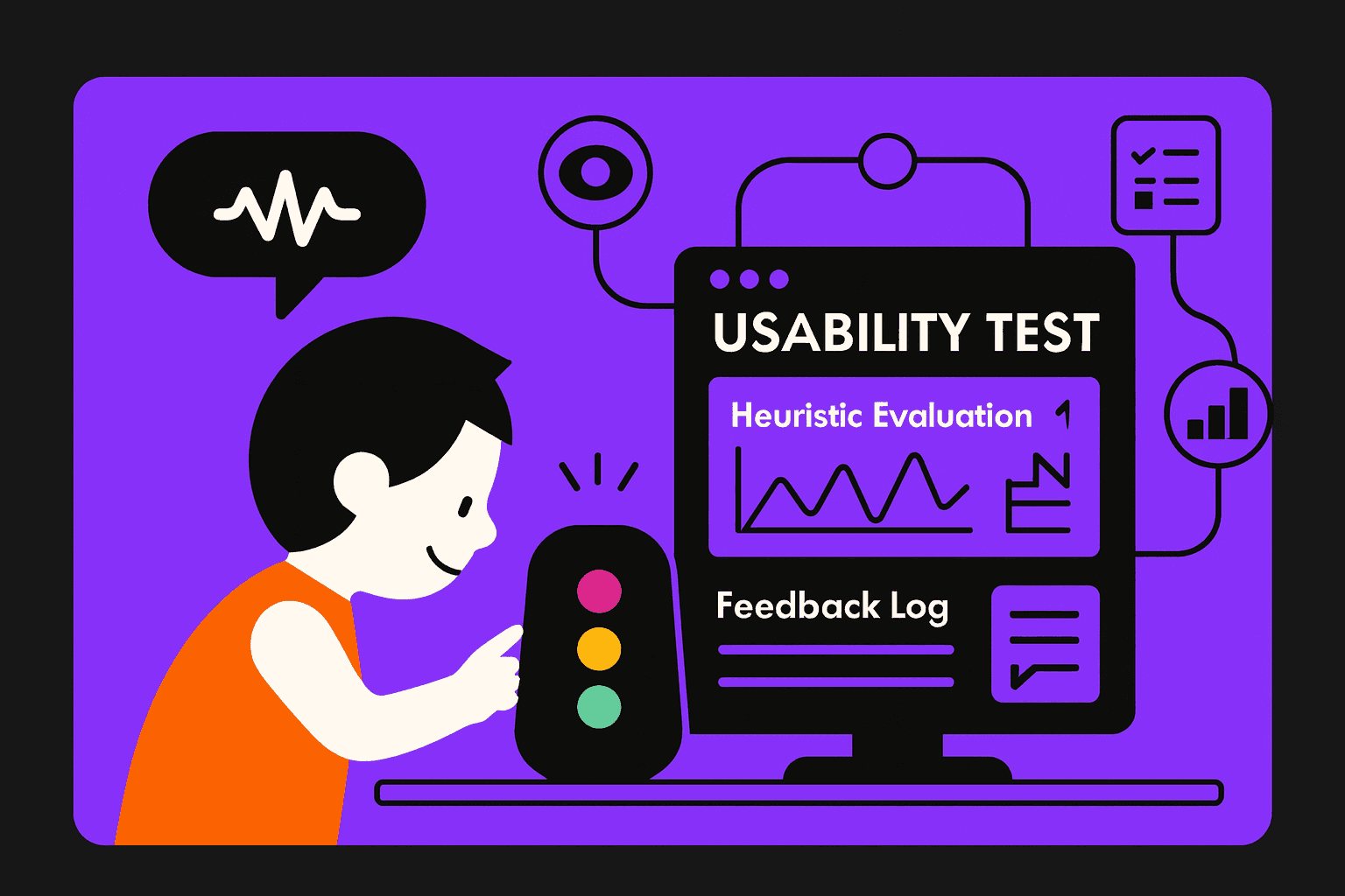 Child using a Gen Alpha voice assistant during a usability testing session