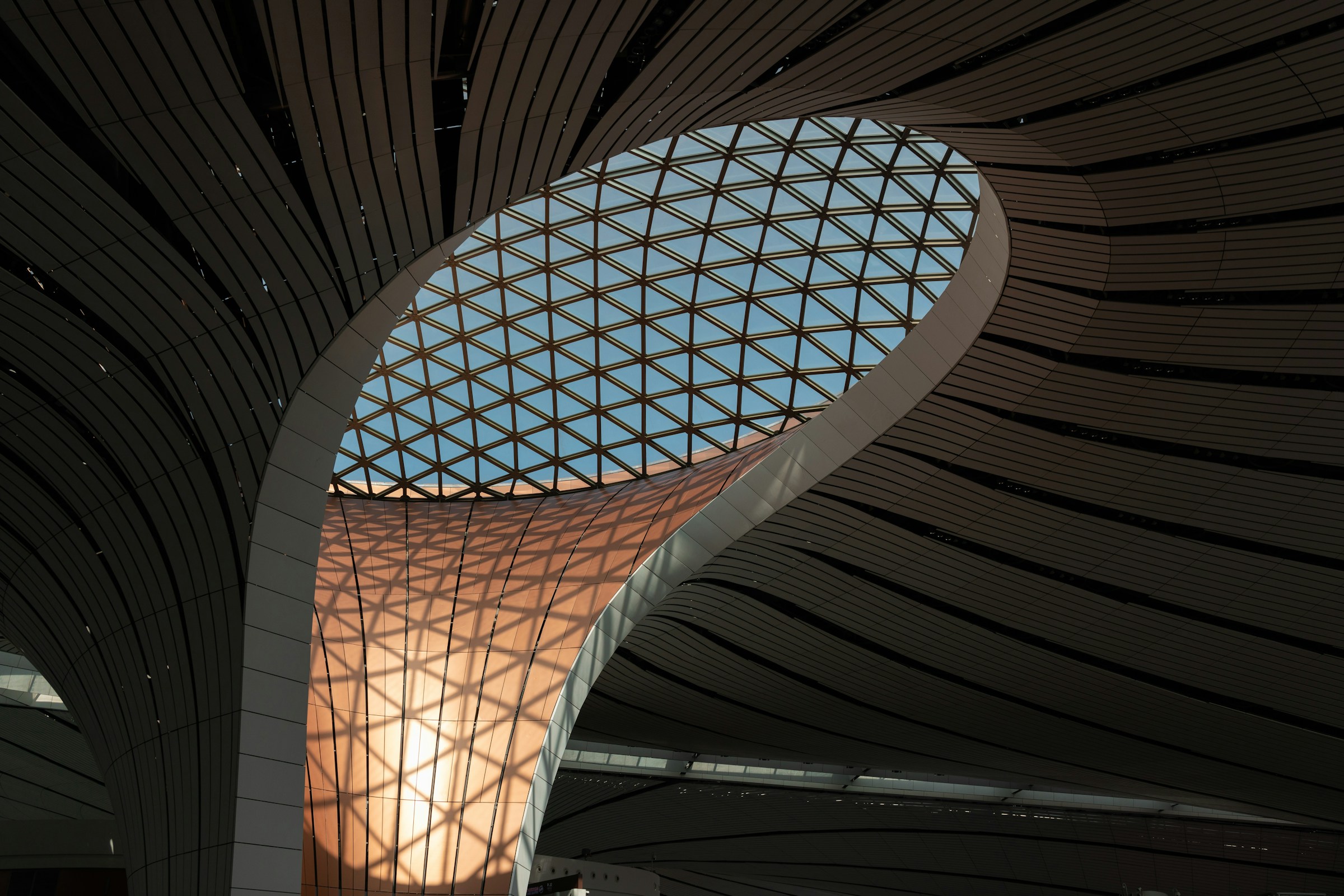 A very large building with a very tall roof