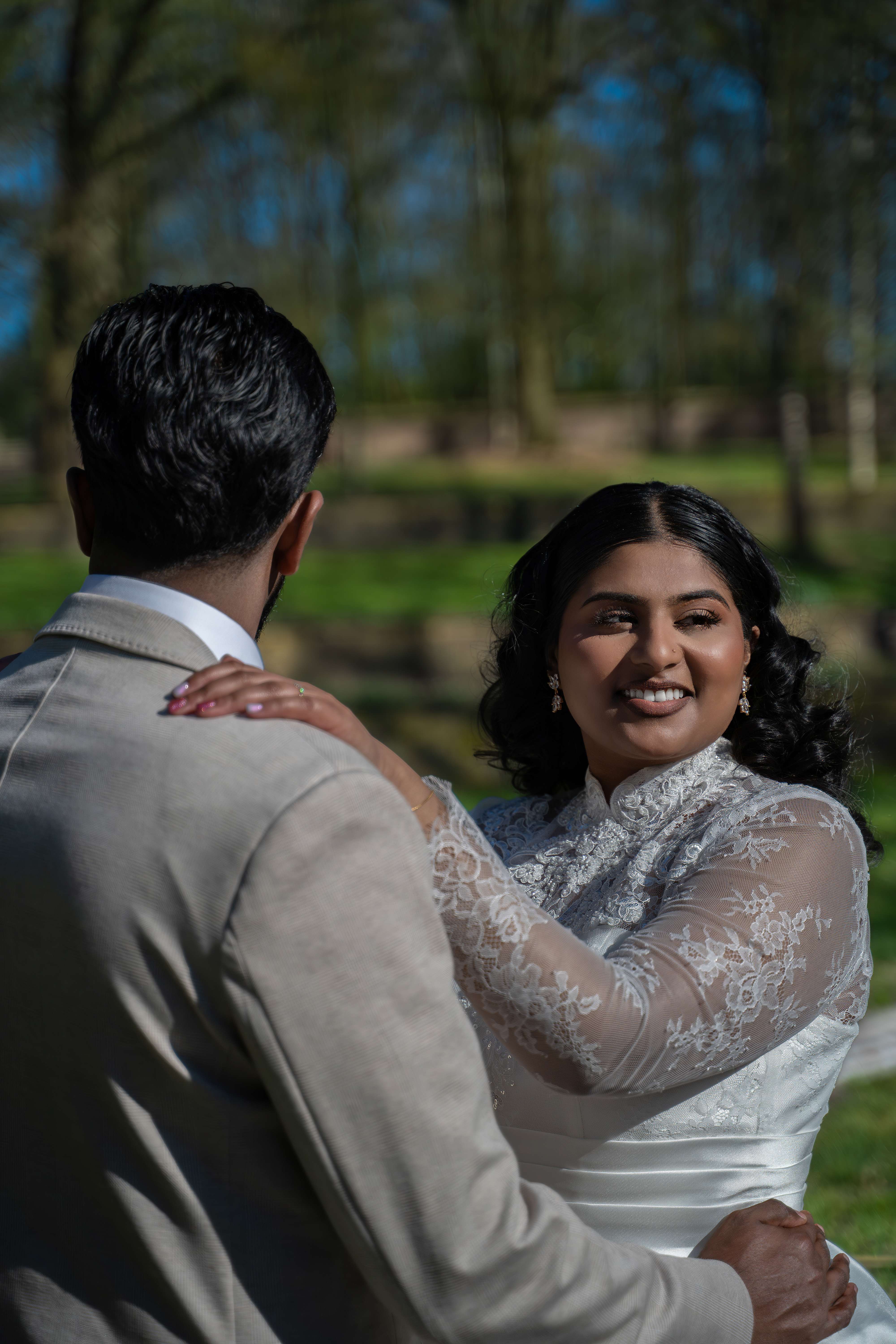 Serene woman in nature