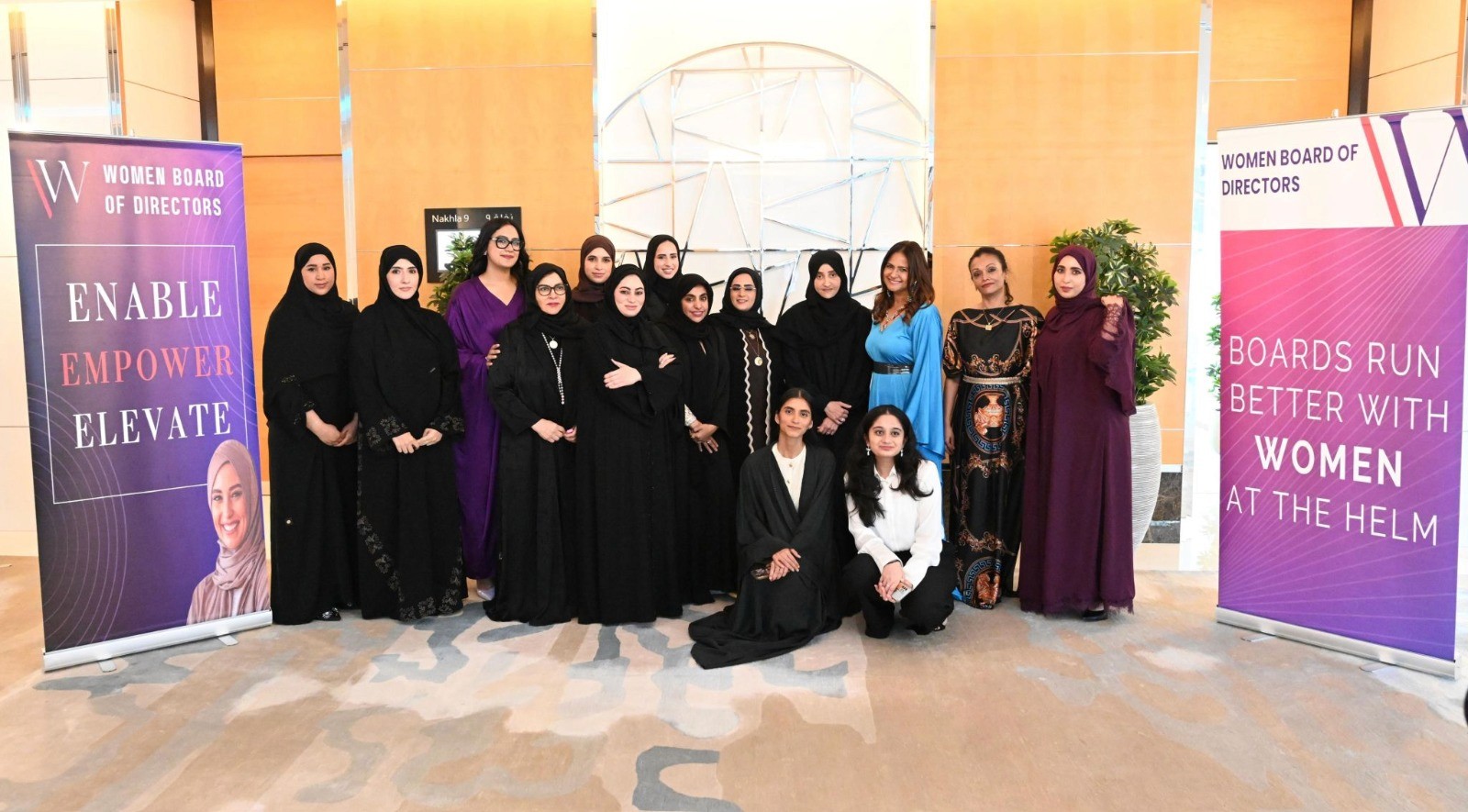 Women leaders gathered at a Women on Boards event