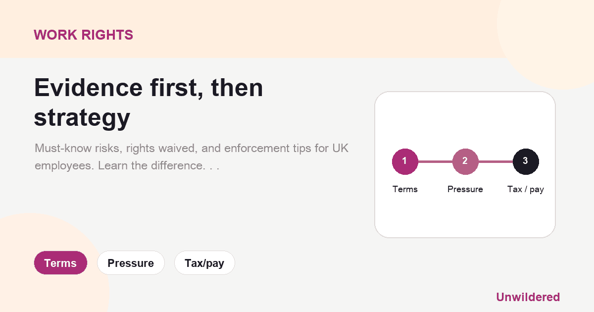 Explainer card for COT3 meaning, settlement process & Acas: Terms, Pressure, Tax/pay.