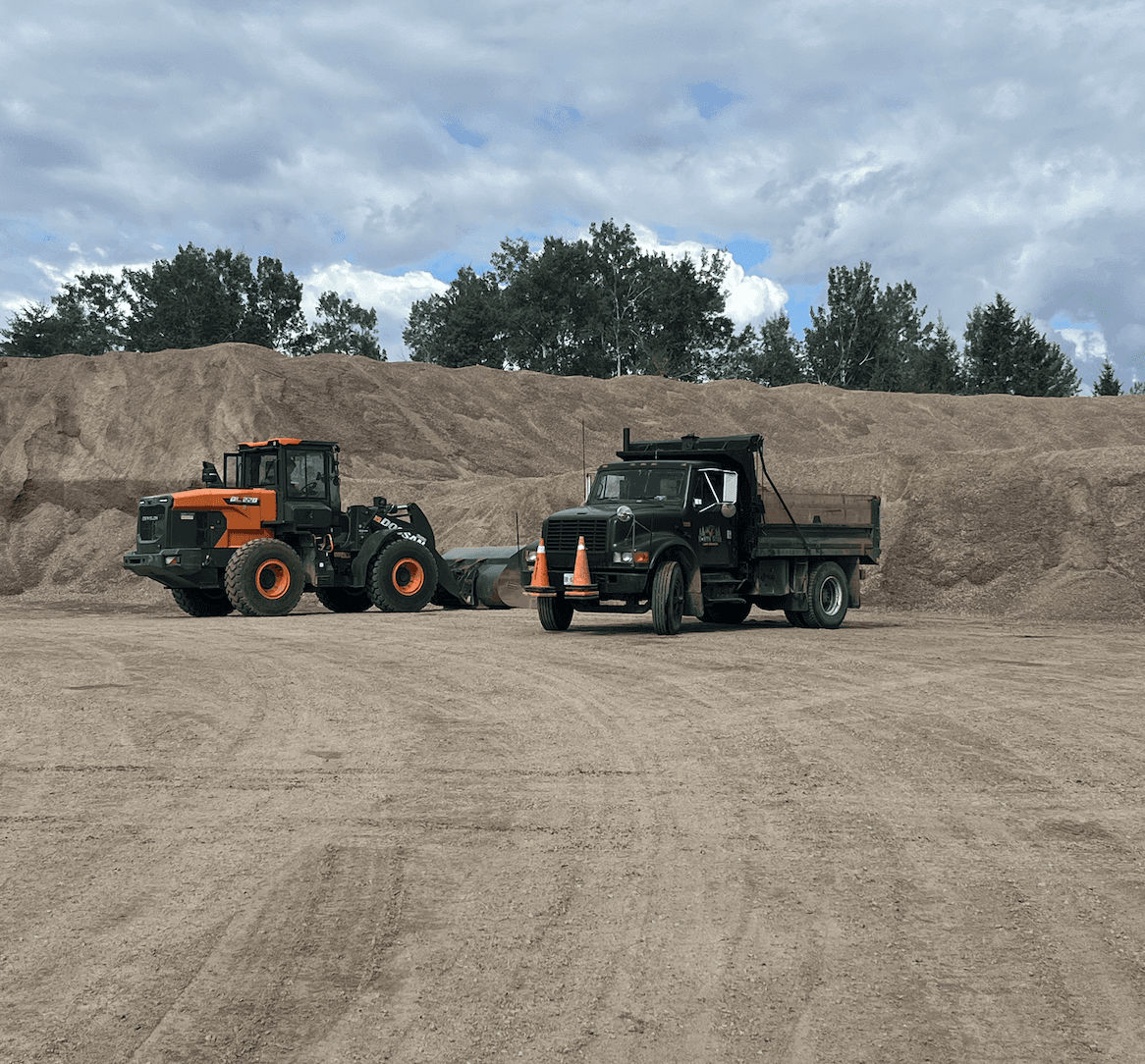 our crew loading dirt