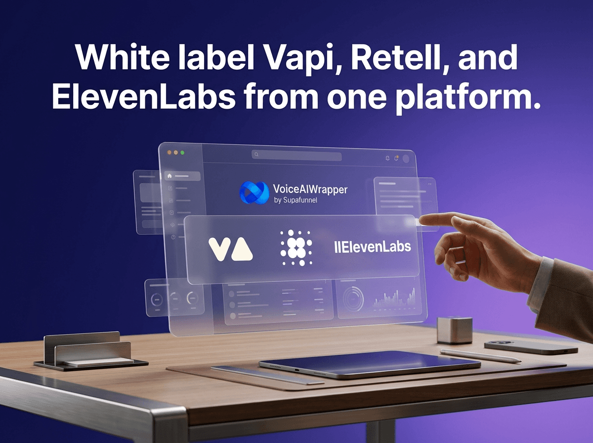 White label Vapi, Retell, and ElevenLabs from one platform delivering inbound and outbound AI calling, chat, and voice widgets with multilingual support and custom voices | VoiceAIWrapper.